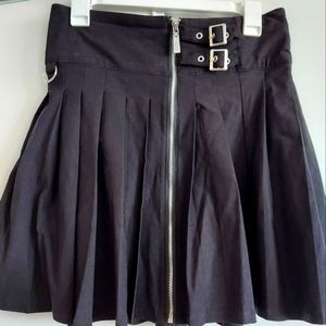 KILLSTAR Black Pleated Skirt Size M